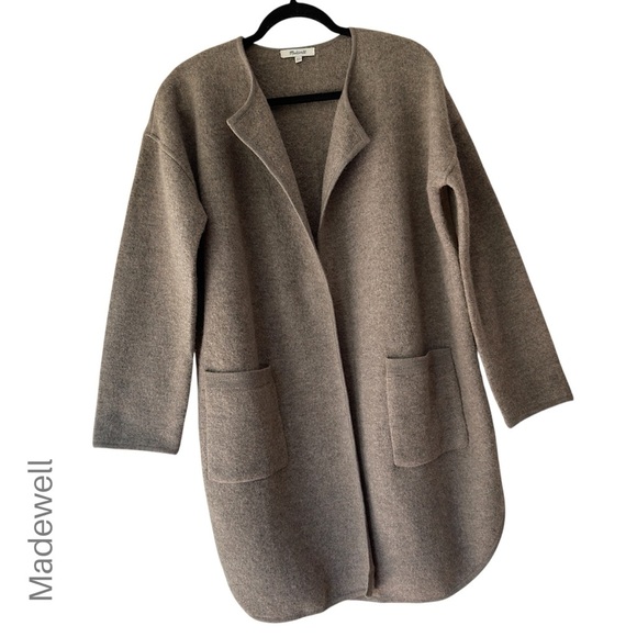 MADEWELL | MINETTA HEATHER BIRCH LIKE NEW OPEN FRONT PURE WOOL SWEATER COAT
XXS - Picture 1 of 12